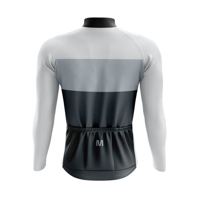 Men's Grey Thermal Fleece Cycling Jacket