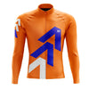 Men's Orange Arrows Long Sleeve Cycling Jersey