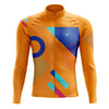 Men's Orange Tempo Long Sleeve Cycling Jersey