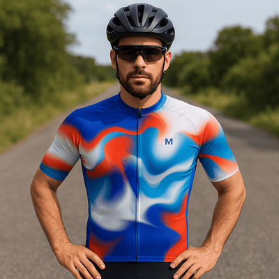 Men's Purple Gradient Cycling Jersey or Bib Shorts