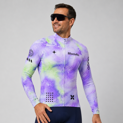 Men's Purple Space Long Sleeve Cycling Jersey 26/23