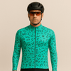 Men's Tile Figures Long Sleeve Cycling Jersey