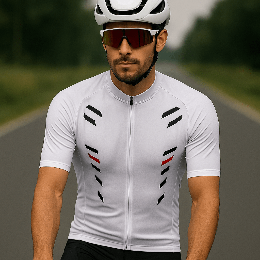 Men's White Pro Cycling Jersey