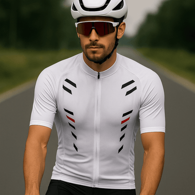 Men's White Pro Cycling Jersey