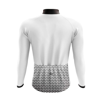 Men's White Ride Long Sleeve Cycling Jersey