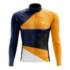 Men's Yellow Side Long Sleeve Cycling Jersey