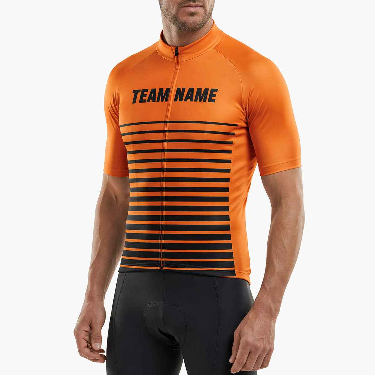 Orange Custom Team Cycling Jersey or Bib Shorts