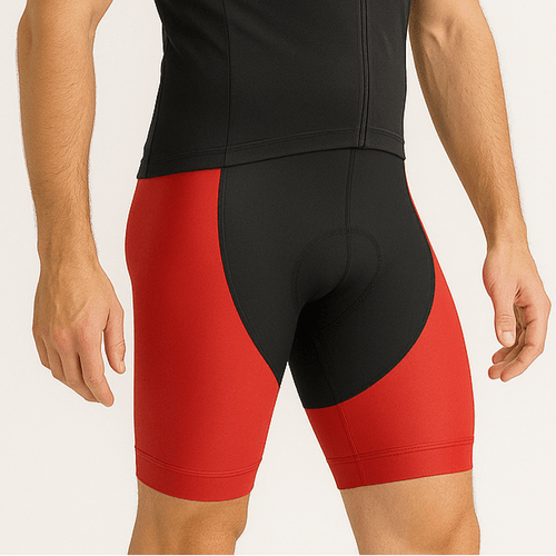 Red Men's Gel Padded Cycling Shorts