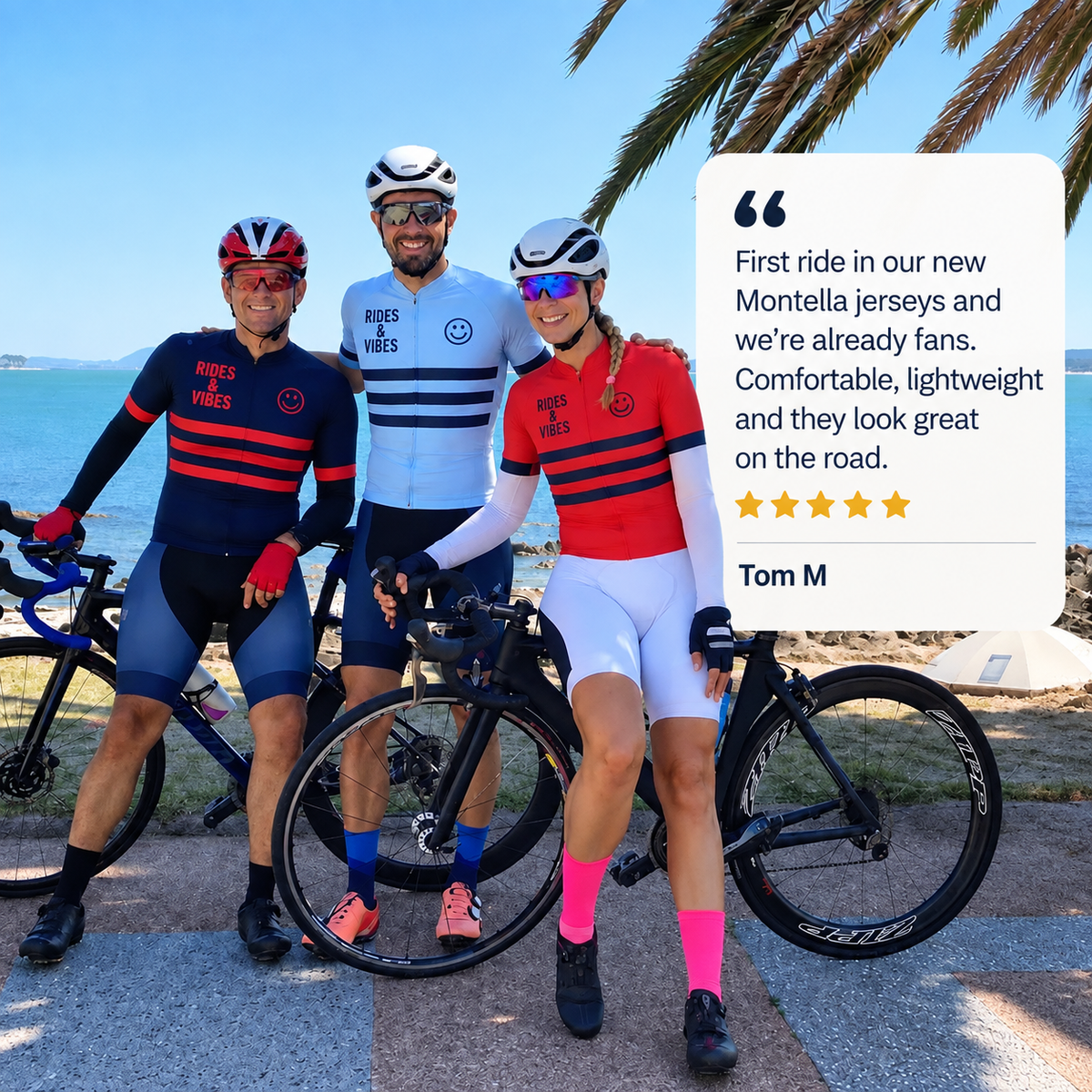 Women's Rides & Vibes Cycling Jersey or Shorts - Blue