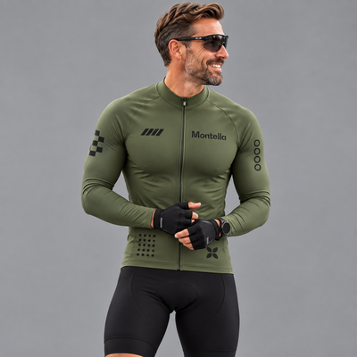 Jersey de ciclismo de manga de ángulo negro de los hombres