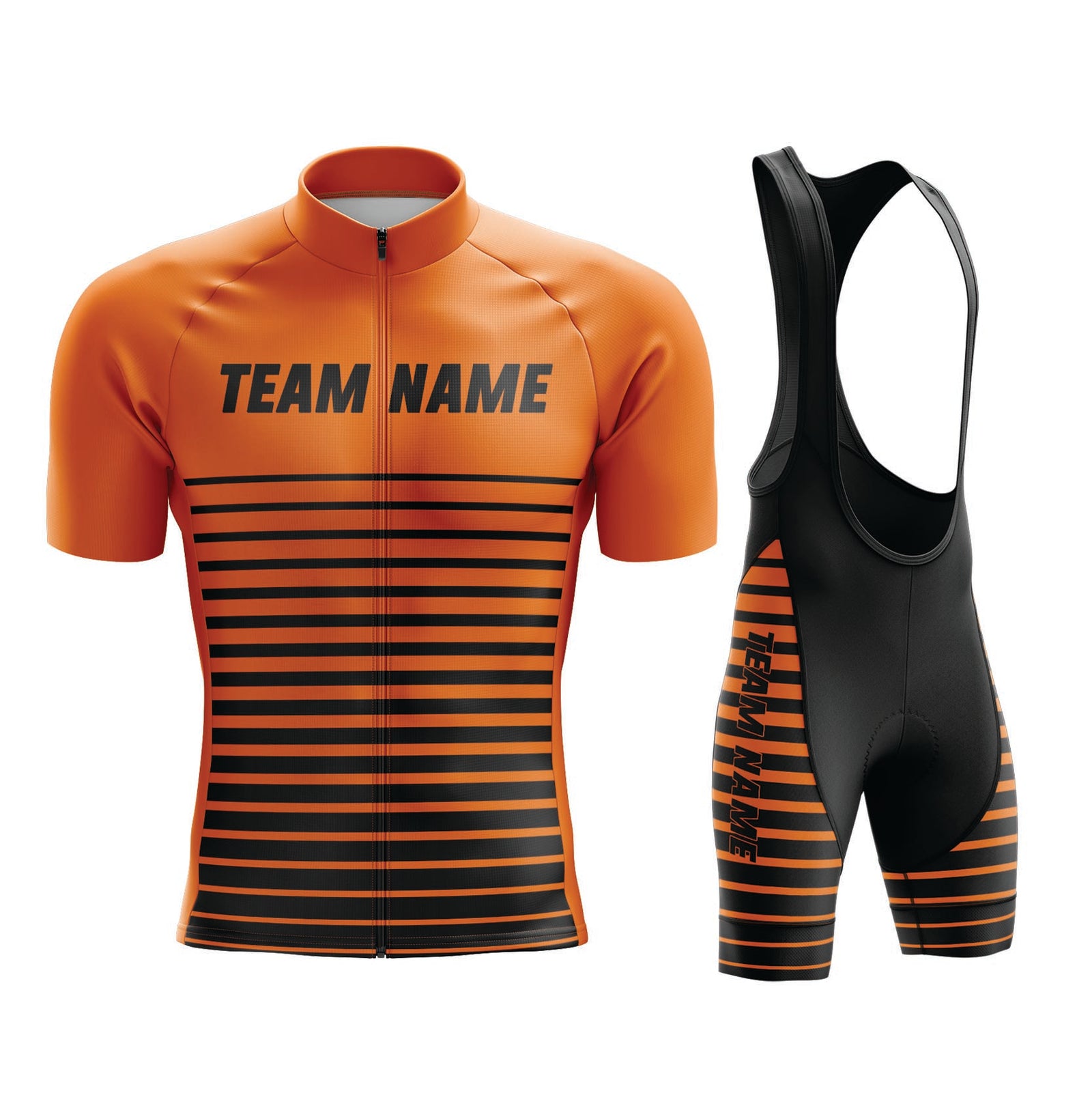 Yellow Custom Team Cycling Jersey y Bibs