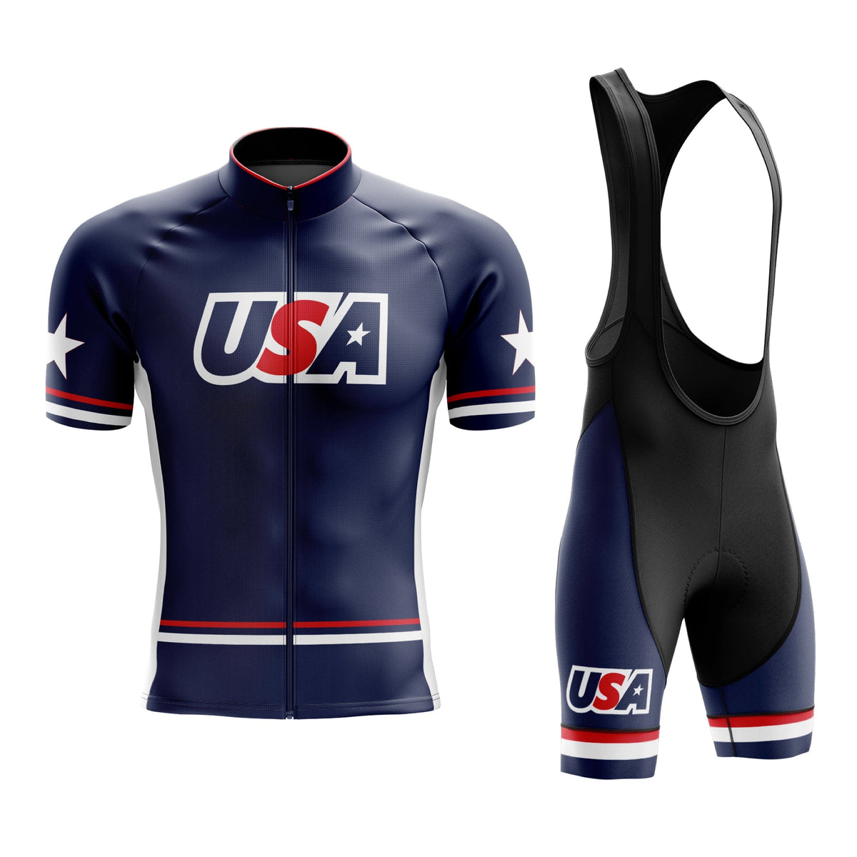 Jersey o bibs de Ciclismo Azul de EE. UU.