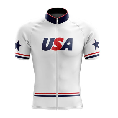 USA White Cycling Jersey or Bib Shorts