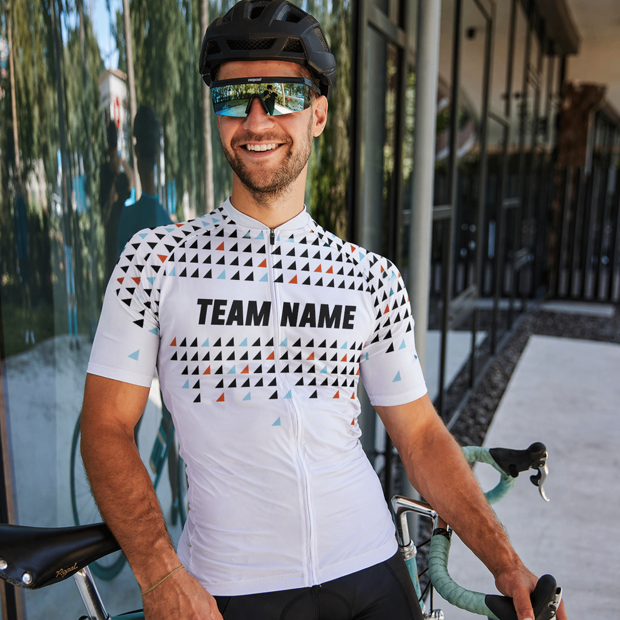 White Custom Team Cycling Jersey or Bib Shorts