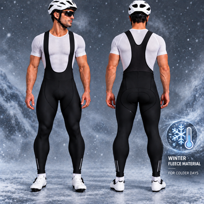 Pantalones de babero de ciclo acolchado para hombres