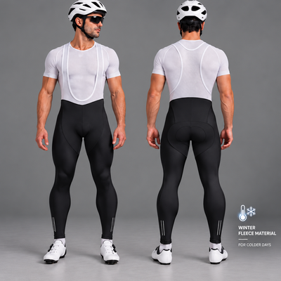 Pantalones de babero de ciclo acolchado para hombres
