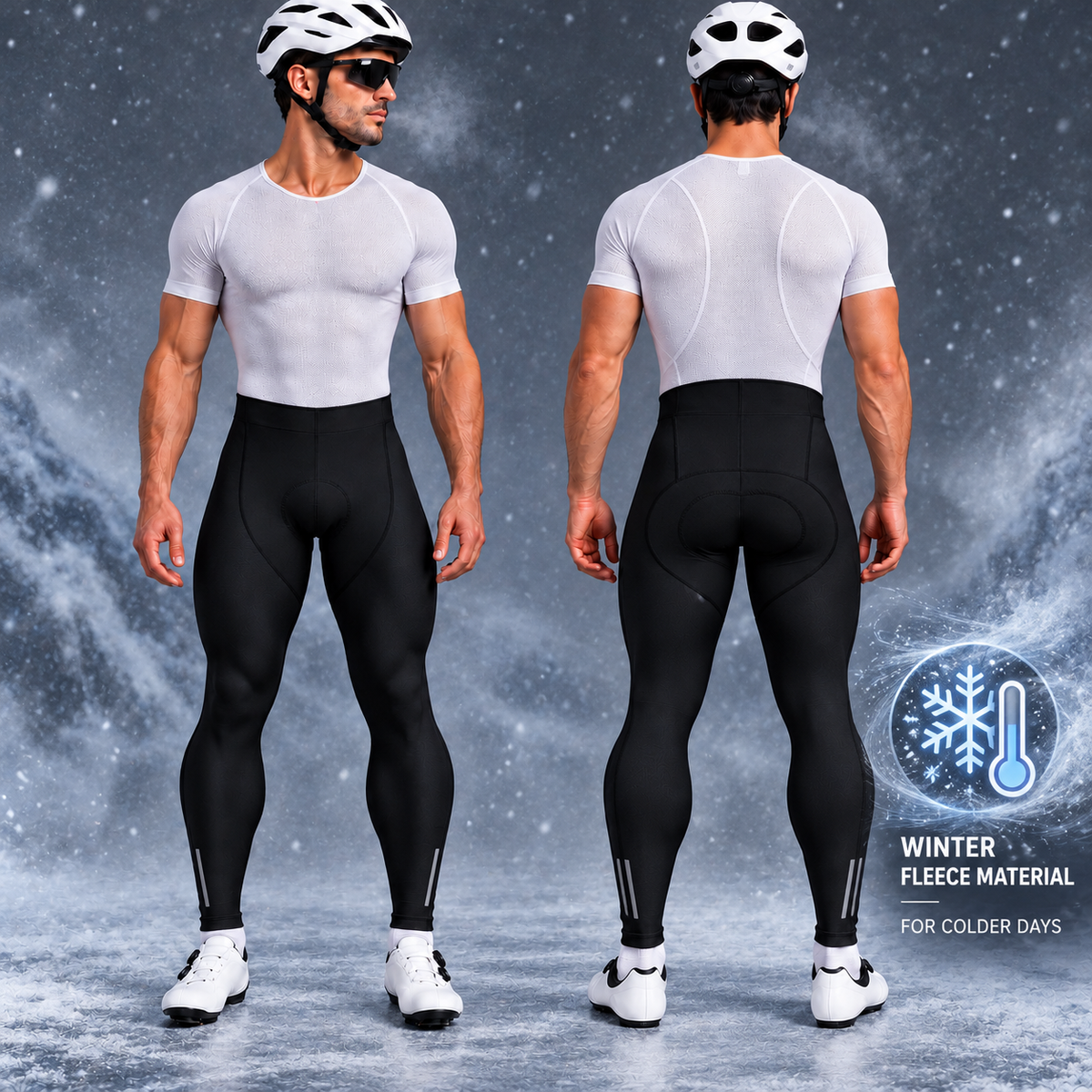 Pantalones de babero de ciclo acolchado para hombres