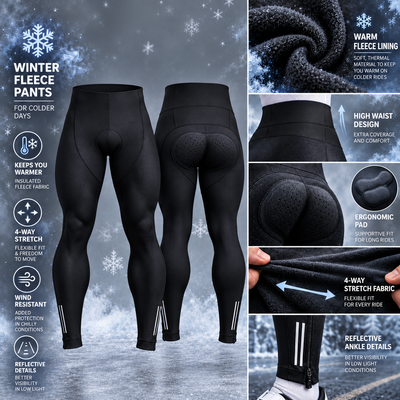 Pantalones de babero de ciclo acolchado para hombres