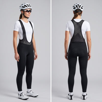 Women's Black Gel-Padded Cycling Bib Tights