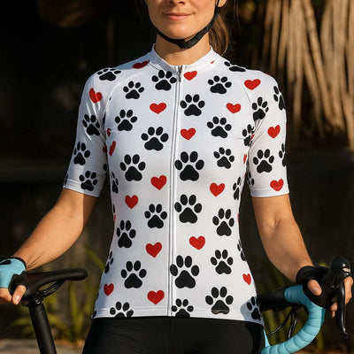 Women's Dog Paws Cycling Jersey