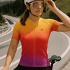 Women's Orange Gradient Cycling Jersey