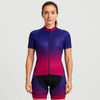 Women's Pink Blue Gradient Cycling Jersey