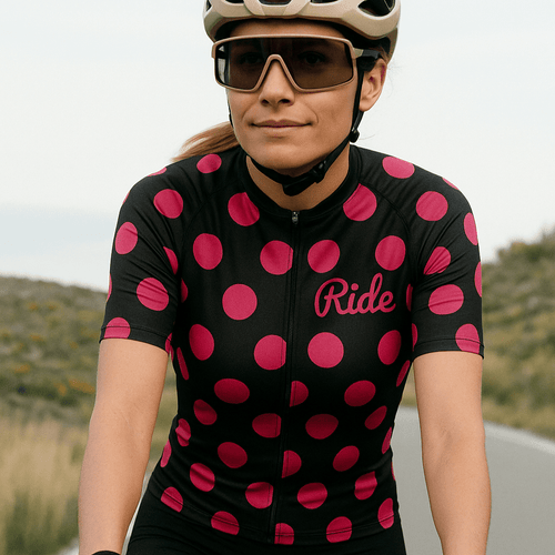 Women's Pink Dots Cycling Jersey or Shorts