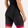 Women's Pink Lines Padded Cycling Shorts