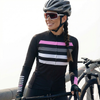 Women's Black Classy Long Sleeve Cycling Jersey