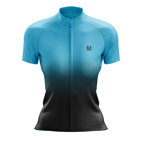 Women's Blue Gradient Cycling Jersey