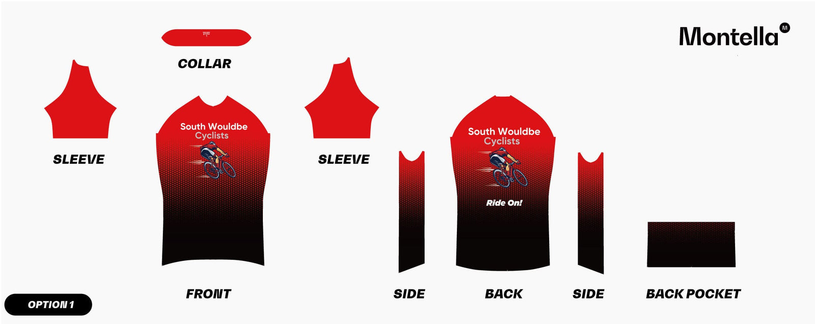 Custom Red SW Cycling Jersey