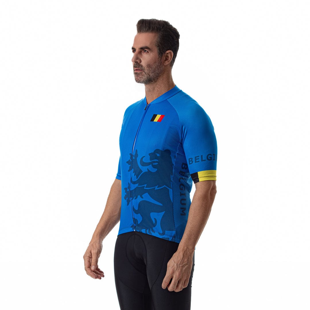 Belgium Blue Cycling Jersey Montella Cycling