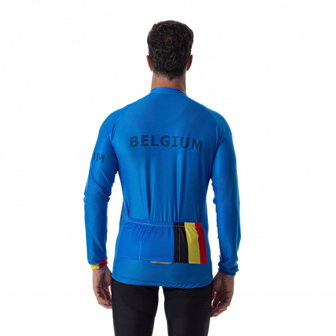 Belgium Long Sleeve Cycling Jersey Montella Cycling Long Sleeve