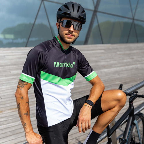 Men's Black Angle Cycling Jersey