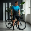Men's Blue Gradient Cycling Jersey