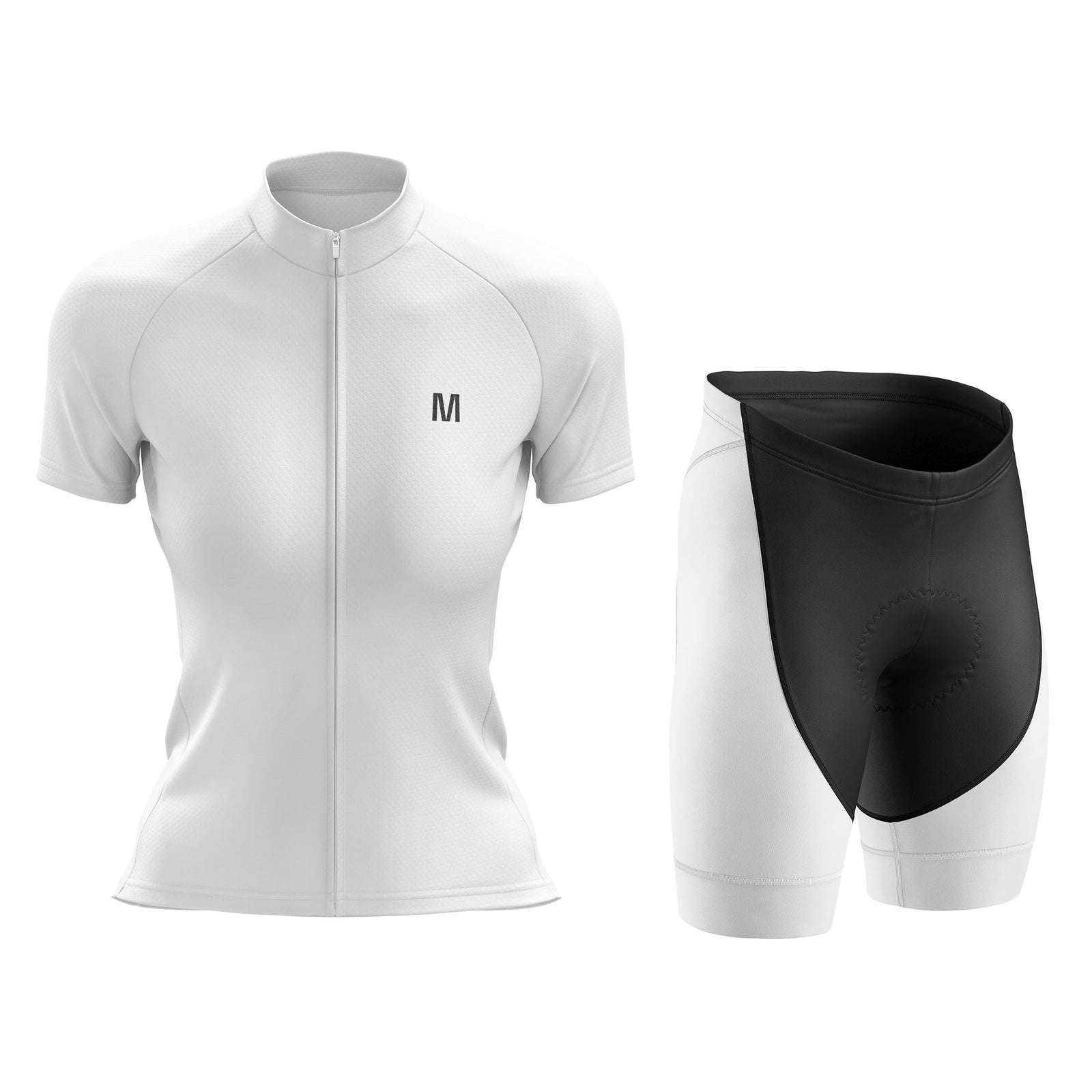 Women's White Cycling Jersey or Shorts