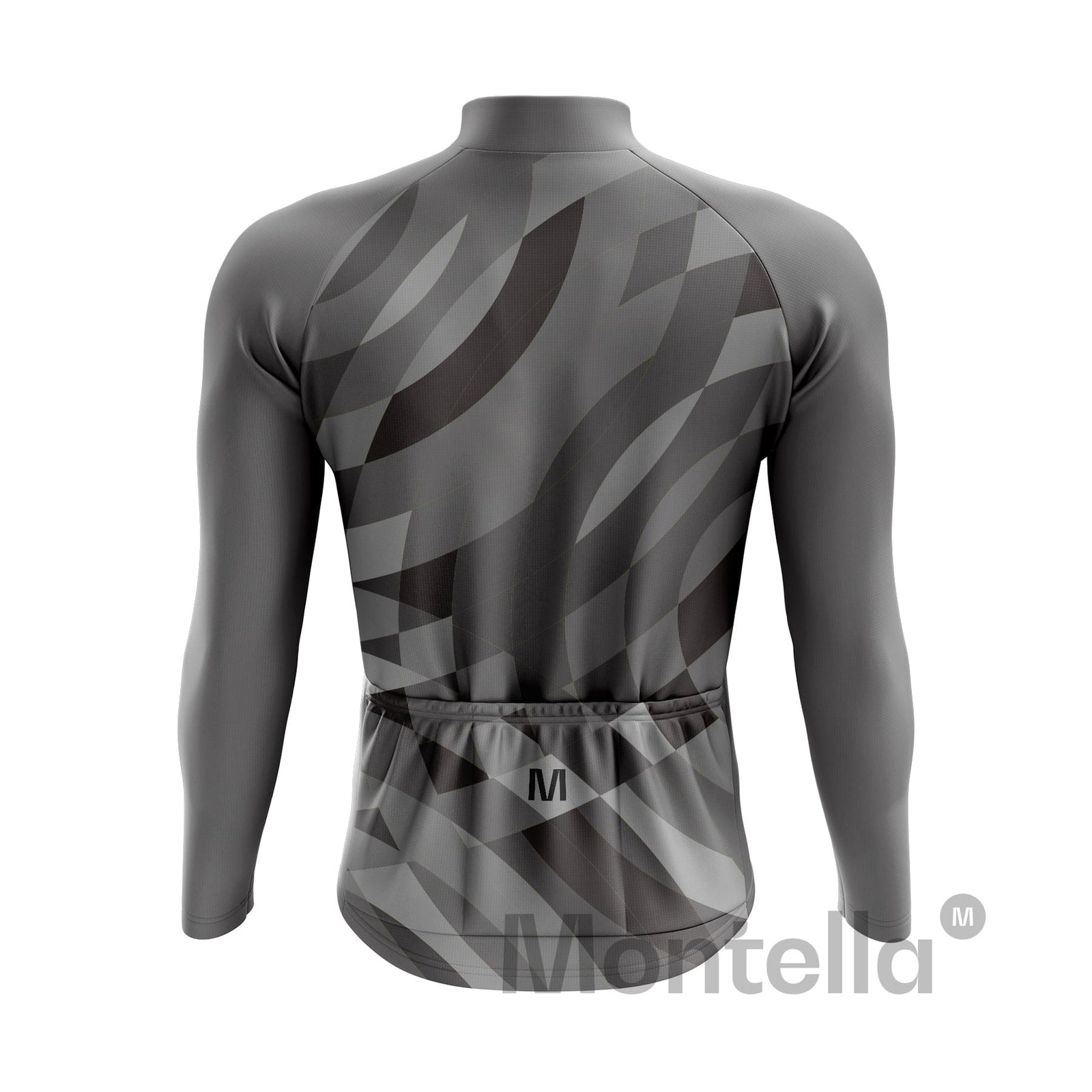 Jersey de ciclismo de manga de ángulo negro de los hombres