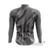 Jersey de ciclismo de manga de ángulo negro de los hombres