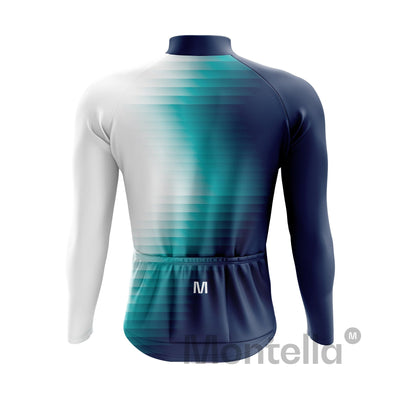 Jersey de ciclismo de manga de ángulo negro de los hombres
