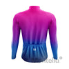 Men's Pink Gradient Long Sleeve Cycling Jersey