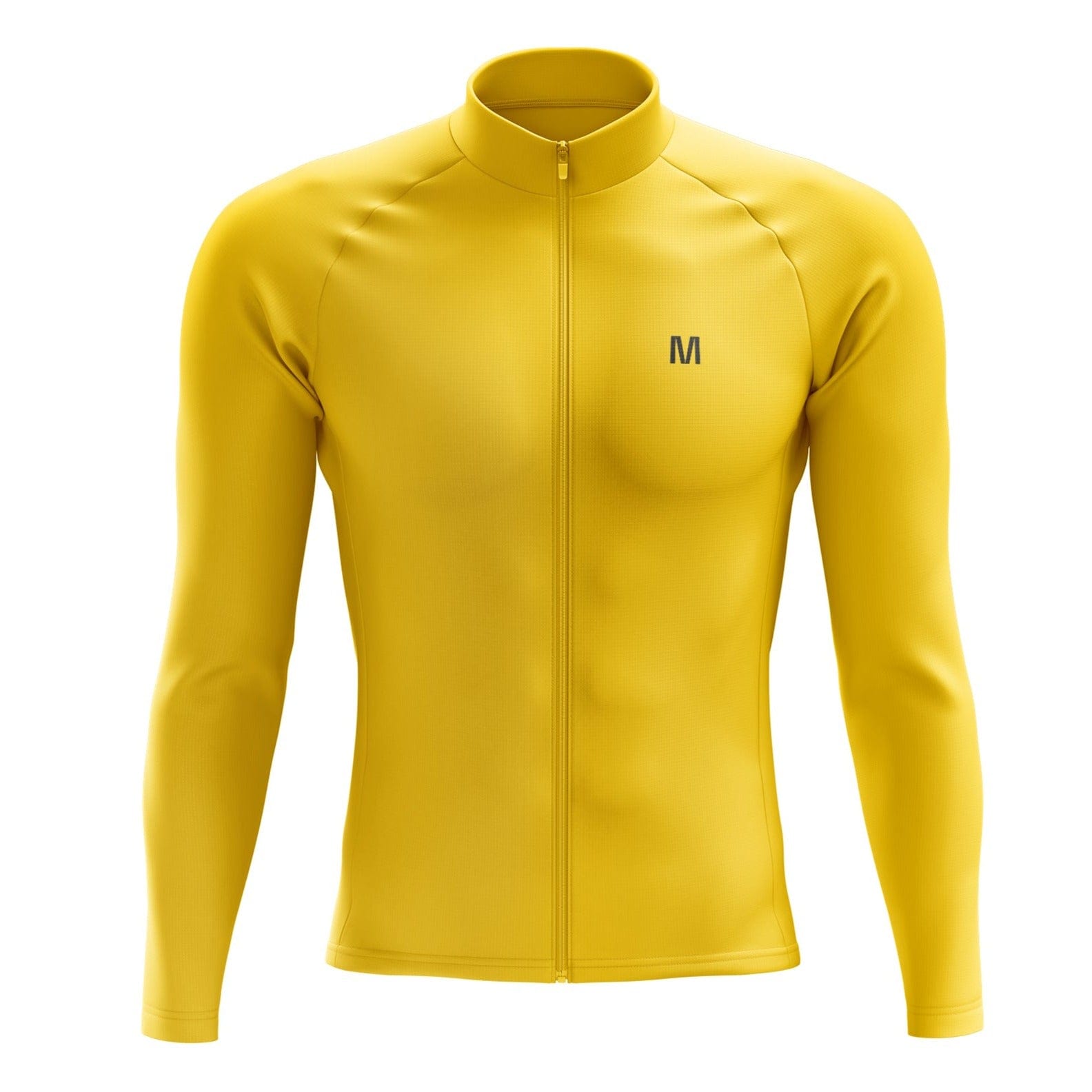 Men's Yellow Thermal Fleece Cycling Jacket