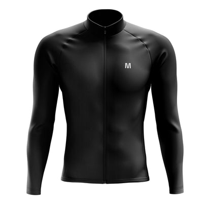 Men's Black Long Sleeve Cycling Jersey