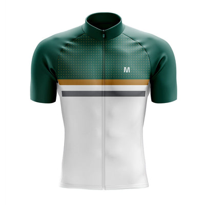 Men's Green White Cycling Jersey