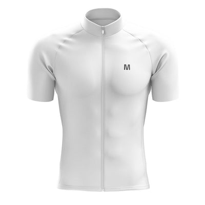 Men's White Cycling Jersey