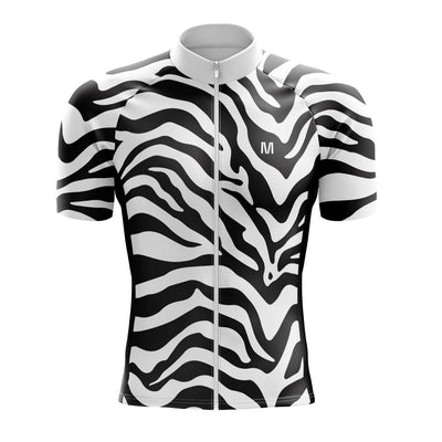 Men's White Animal Cycling Jersey