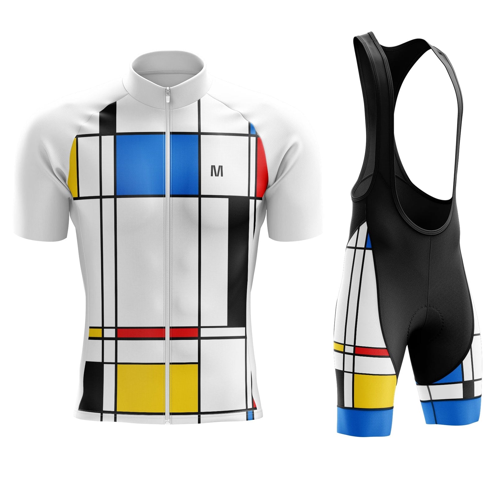 Men's White Cubes Cycling Jersey or Bib Shorts