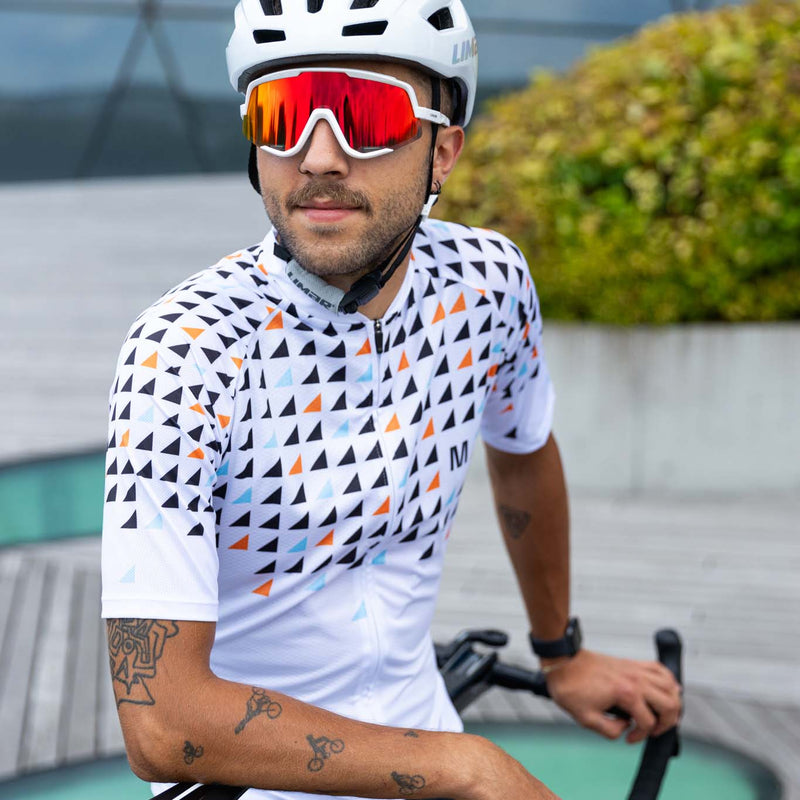 Montella Cycling Long Sleeve Men's White Long Sleeve Cycling Jersey