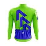 Montella Cycling Men Long Sleeve Men's Green Arrows Long Sleeve Cycling Jersey