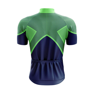 Men's Blue Green Cycling Jersey