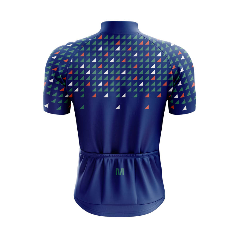 Montella Cycling Men's Blue Triangles Cycling Jersey